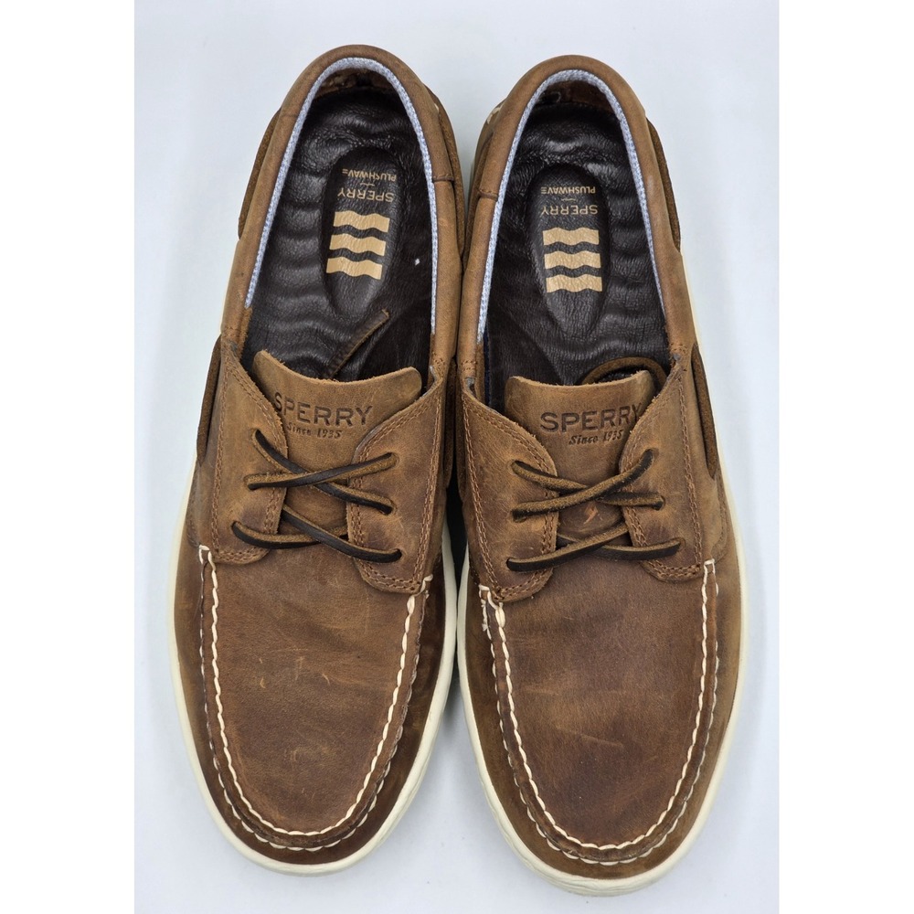 Sperry Gold Cup Men's 9.5M Tan Plushwave 2.0 Boat Shoes – Authentic Leather - Picture 9 of 12